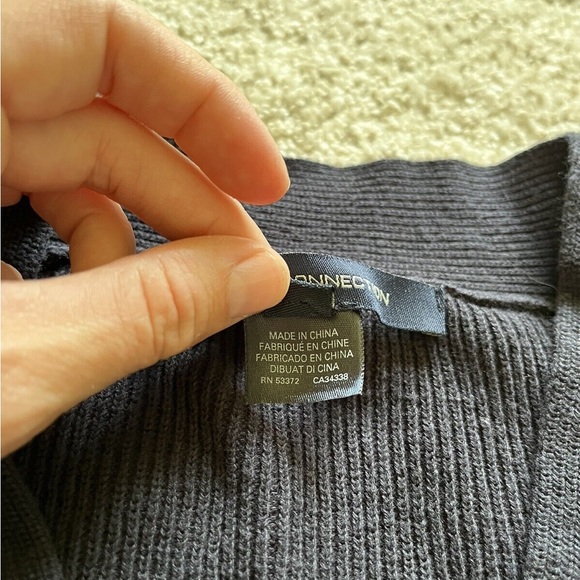 French Connection Navy Caballo Lace Knit Floral Long Sleeve Womens Sweater XS - Picture 3 of 7